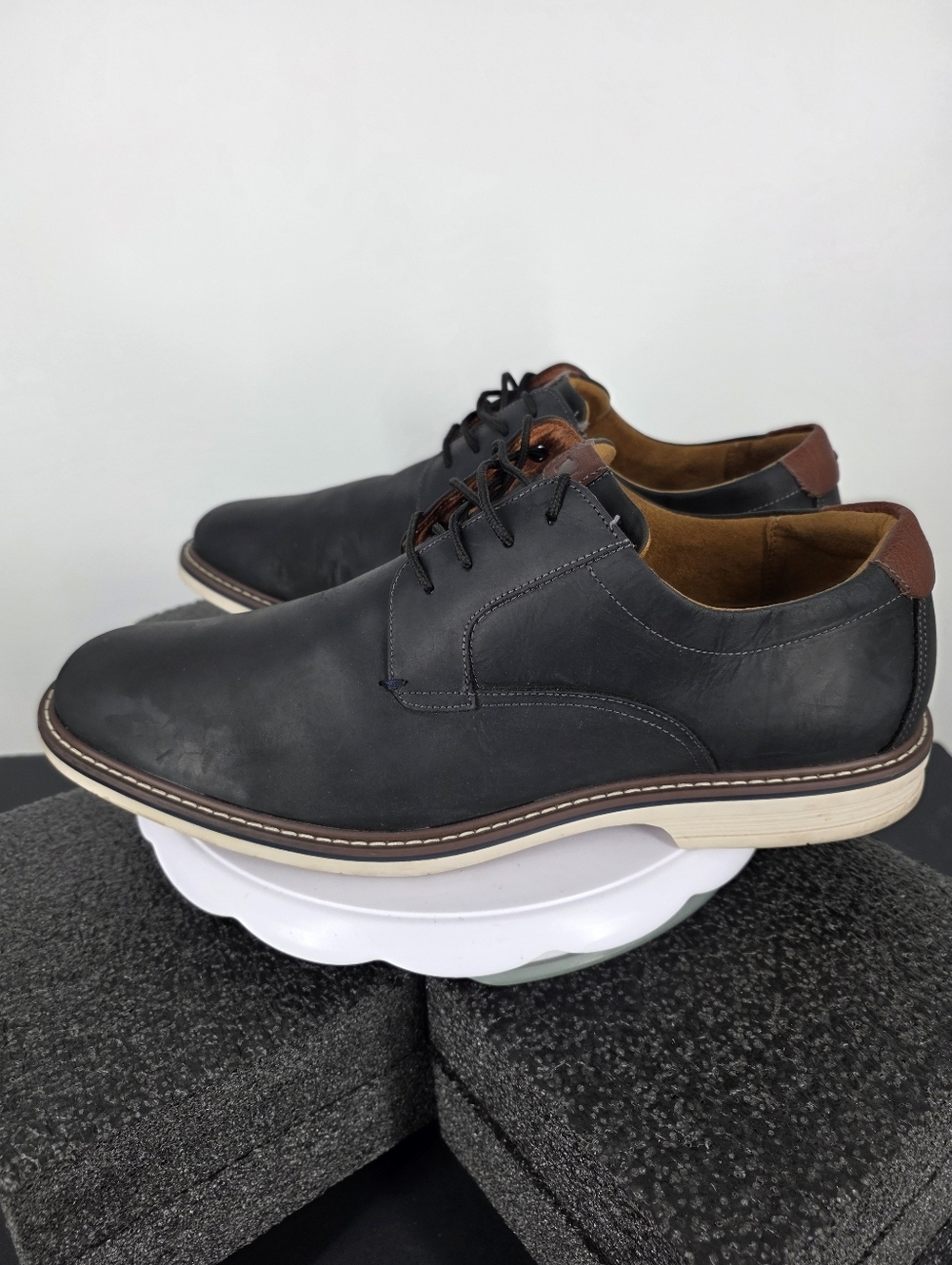 Florsheim Norwalk Men’s 15 M Black Leather Plain Toe Oxford Shoes 13369-010